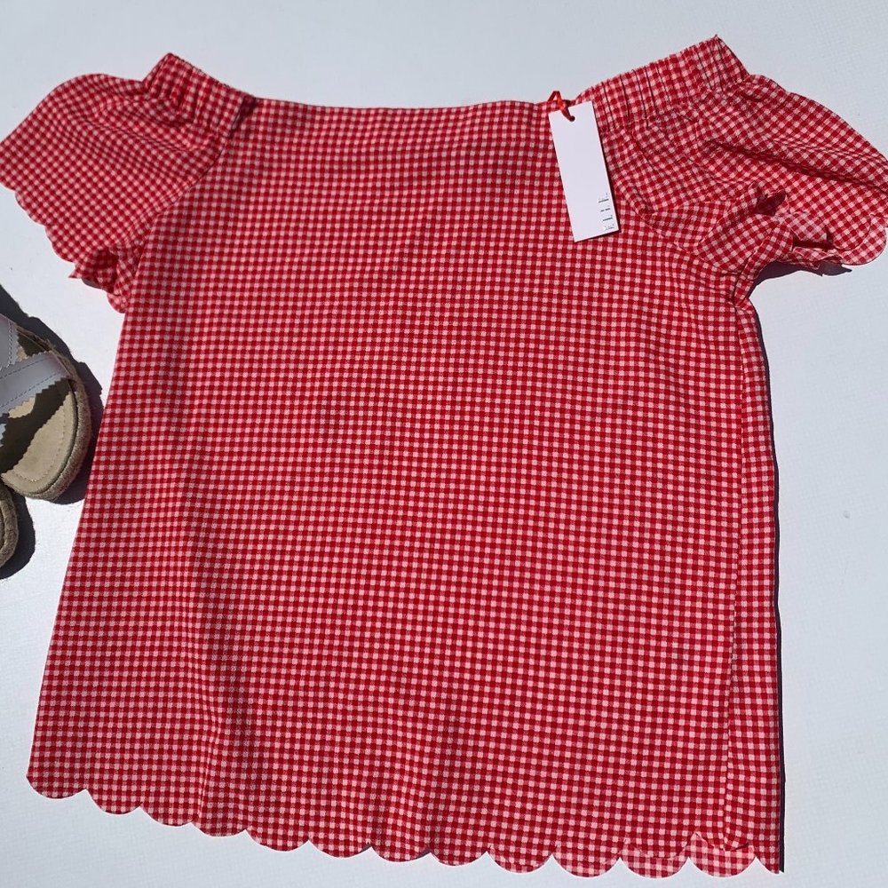 Elle Red Gingham Blouse